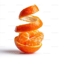 Freshly Peeled Orange with Segments and Bright Juicy Interior