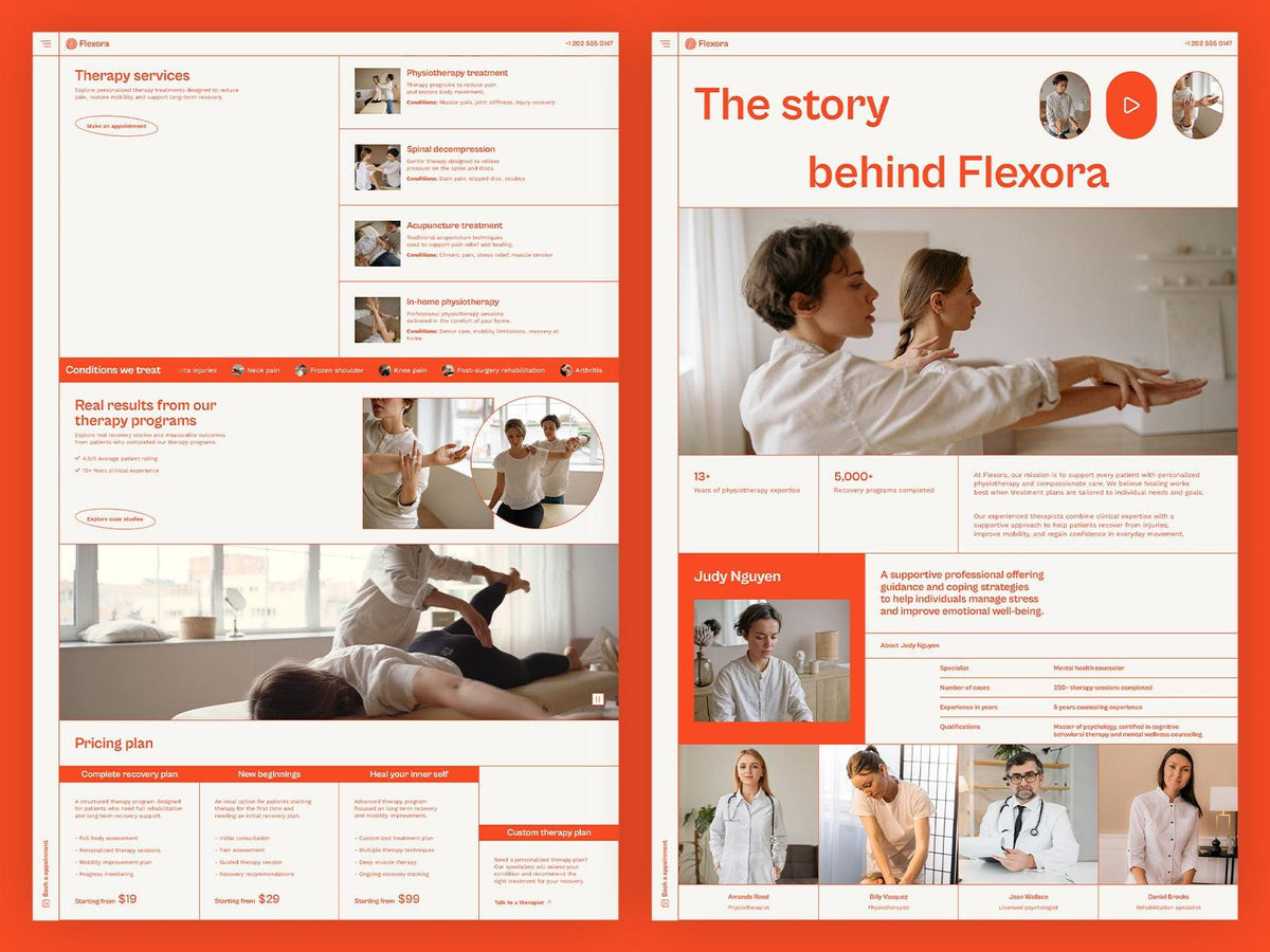 Flexora Framer template responsive layout preview