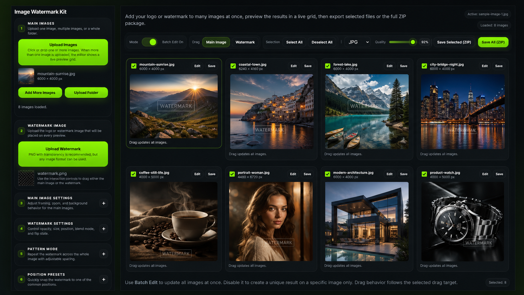 Image Watermark Kit grid screenshot