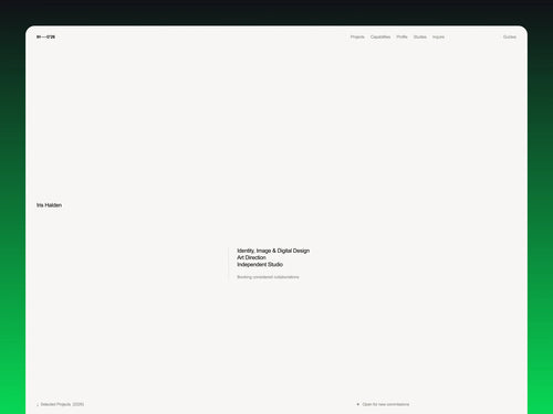Iris Halden – Website Template for AI Agents