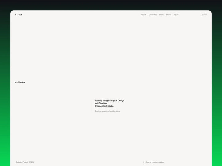Iris Halden – Website Template for AI Agents