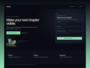 Morrow Studio homepage preview with a split hero, inquiry form, mint CTA and editorial image