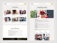 Movilo Framer template website sections preview