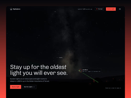 Nightglass – Website Template for AI Agents
