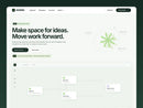 Nodera website preview with sage surfaces, deep green type, a workflow illustration, and a process dashboard.