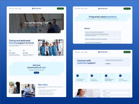 Nursing Care Framer template design preview