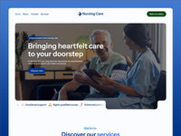 Nursing Care Framer template homepage preview