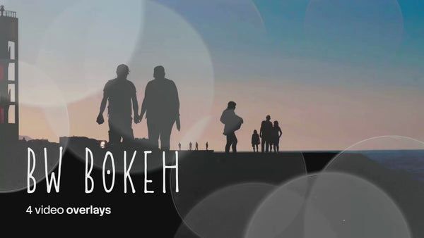 BW Bokeh Video Overlays (4 MP4 Files)
