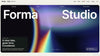 Scroll preview of the updated Forma Studio website with a white wordmark over its 85vh hero, followed by portfolio and studio sections.