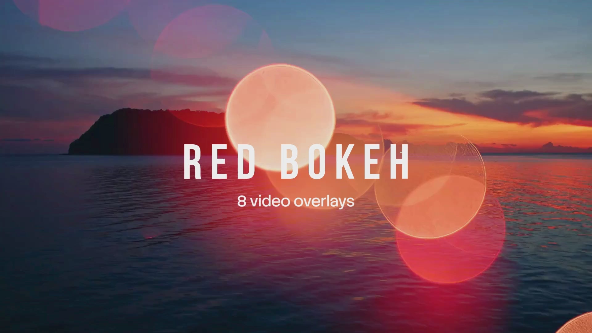 Czerwony Bokeh Overlaye (8 plików MP4)