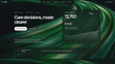 Scroll preview of the Virelia healthcare landing page