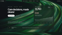 Scroll preview of the Virelia healthcare landing page