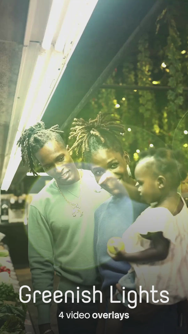Greenish Lights Video Overlays (4 MP4 Files)