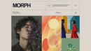 Scroll preview of the MORPH creative studio landing page
