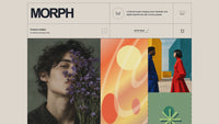 Scroll preview of the MORPH creative studio landing page