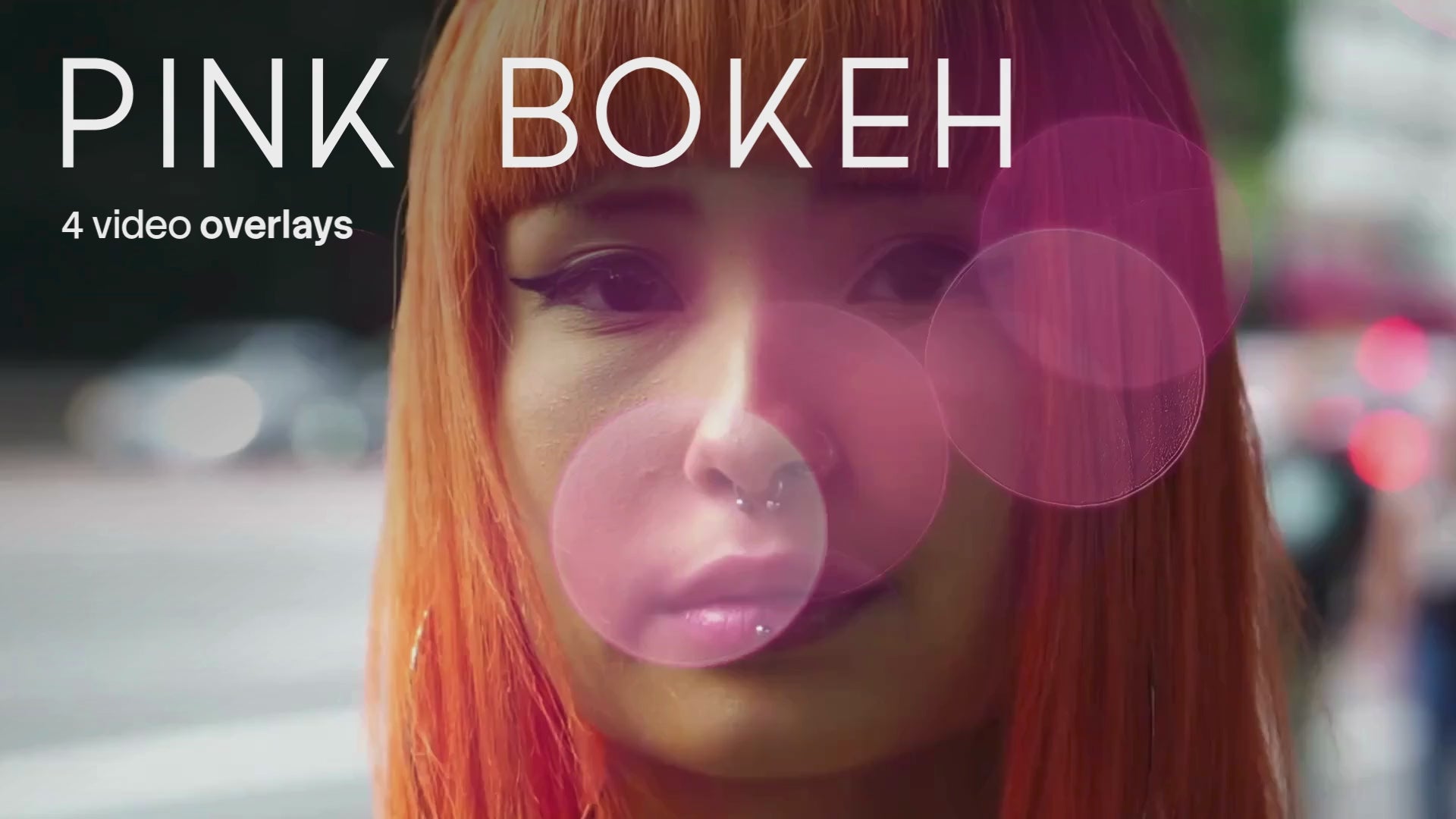 Różowe Bokeh Overlaye (4 plików MP4)