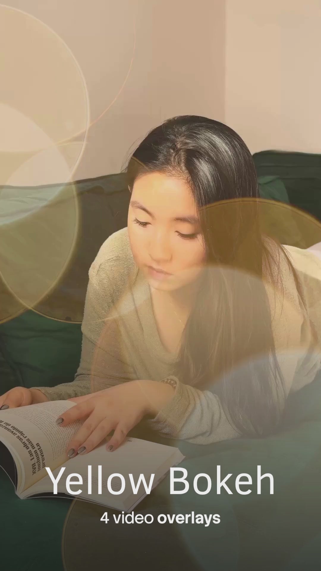 Yellow Bokeh Overlays (4 MP4 files)