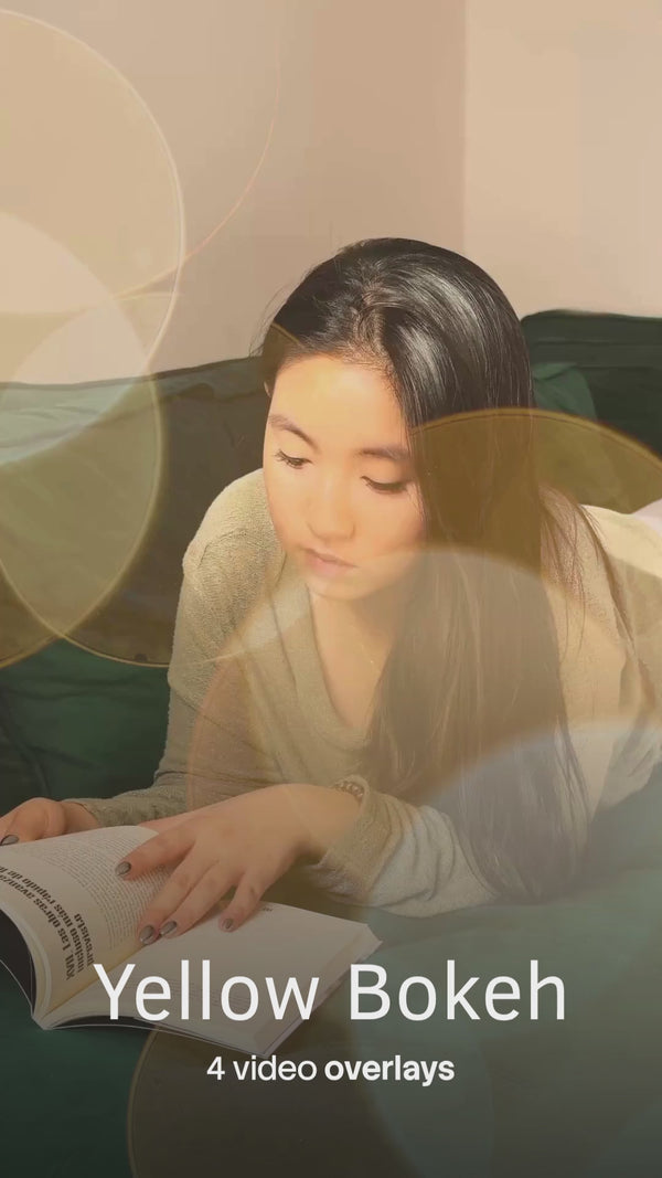 Yellow Bokeh Video Overlays (4 MP4 Files)