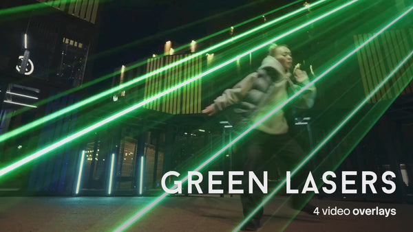 Green Lasers Video Overlays (4 MP4 Files)