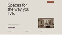 Scrolling preview of the Rillstone Studio landing page, showing project, service, team, FAQ and contact sections.