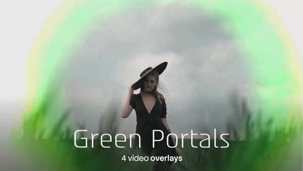 Green Portals Video Overlays (4 MP4 Files)