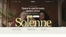 42-second scrolling preview of the Solenne one-page website, from the photographic hero through care topics, journal and FAQ.