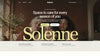 42-second scrolling preview of the Solenne one-page website, from the photographic hero through care topics, journal and FAQ.