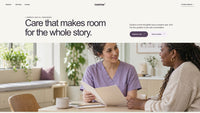 Scroll preview of the Morrow Care one-page website template