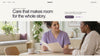 Scroll preview of the Morrow Care one-page website template