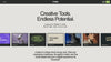 Scroll preview of the Forma landing page showing the moving card gallery, studio photography, toolkit carousel, example pricing and project showcase