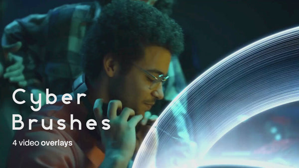 Cyber Brushes Video Overlays (4 MP4 Files)