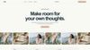 Scroll preview of the Mira reflection website, including its rotating moment orbit, imagery, practice cards, FAQ, and footer.