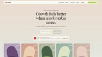 Scrolling preview of the Aster People Studio one-page website template