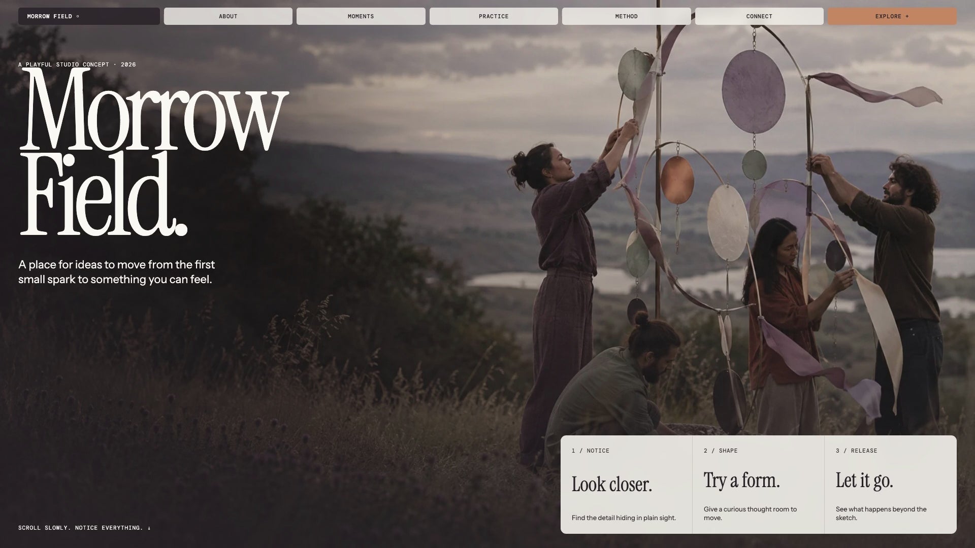 Morrow Field – Website Template for AI Agents