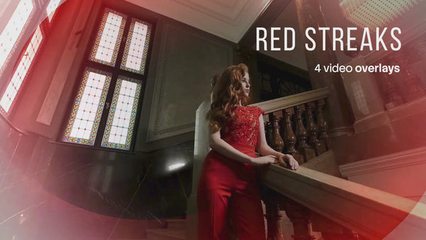 Red Streaks Video Overlays (4 MP4 Files)