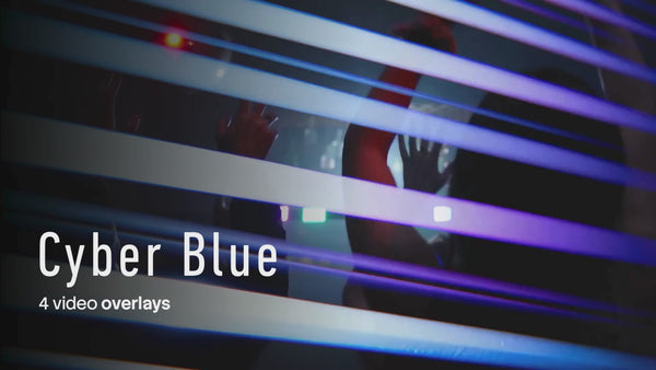 Cyber Blue Video Overlays (4 MP4 Files)