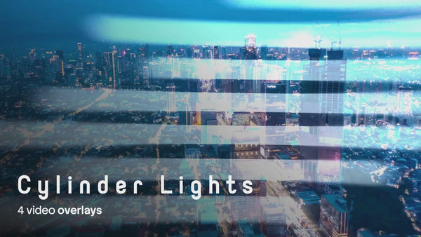 Cylinder Lights Video Overlays (4 MP4 Files)