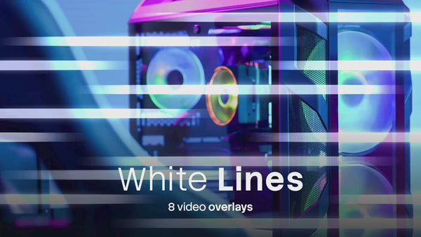 White Lines Video Overlays (8 MP4 Files)