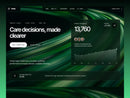 Virelia healthcare template hero with full-width wait-time summary