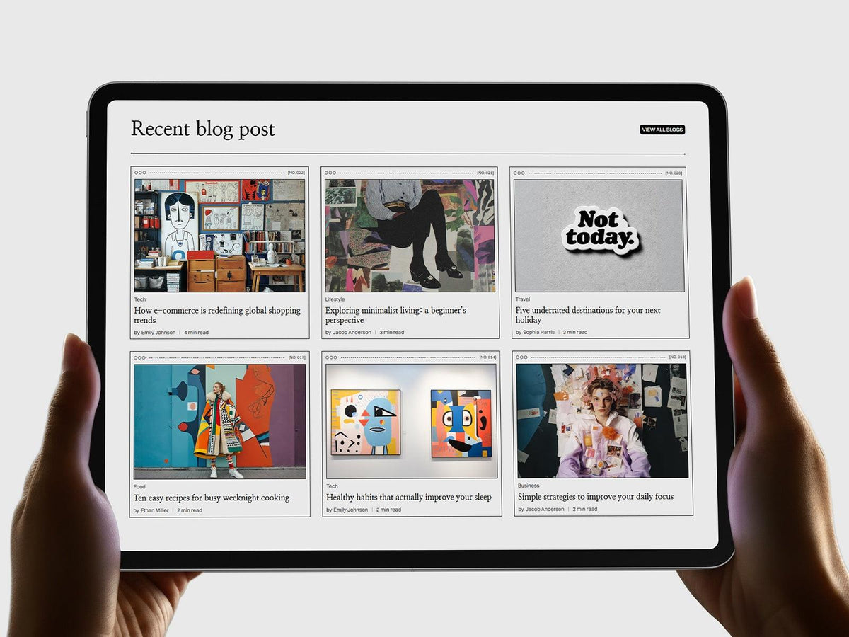 Reado Framer template responsive layout preview