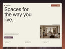Rillstone Studio landing page preview with oversized headline and warm residential interior photograph.