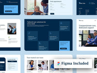 Senior Care Framer template responsive layout preview