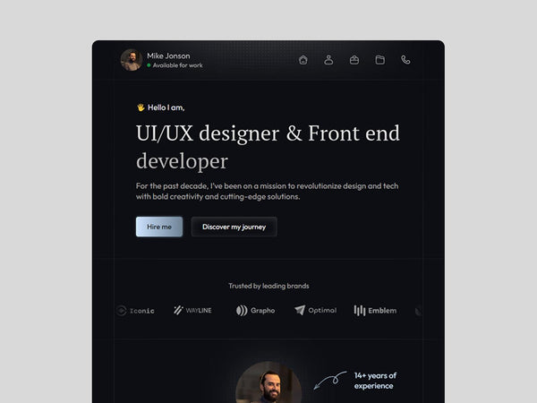 Showoff — Free Personal Portfolio Resume Framer Template