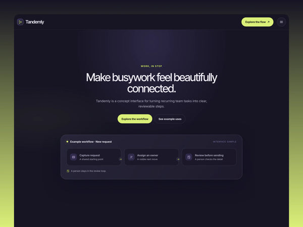 Tandemly – Website Template for AI Agents
