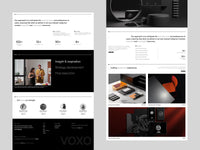 VOXO Framer template website sections preview