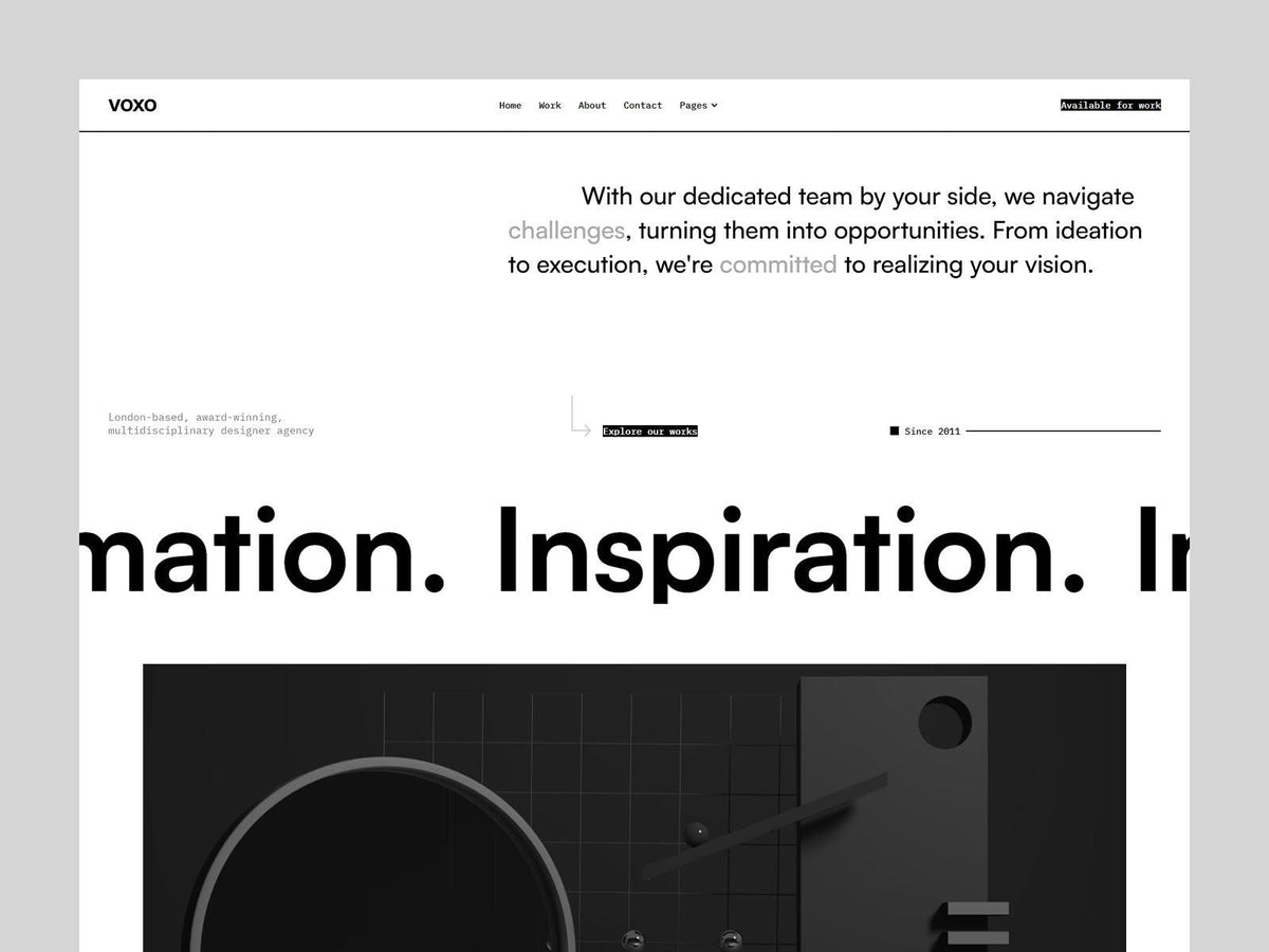 VOXO Framer template responsive layout preview