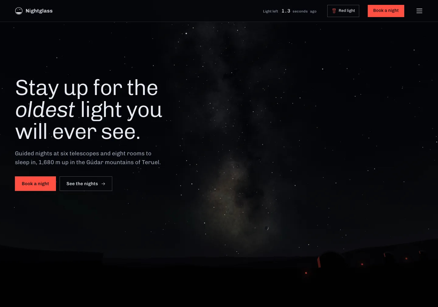 Nightglass / a dark design and a sky