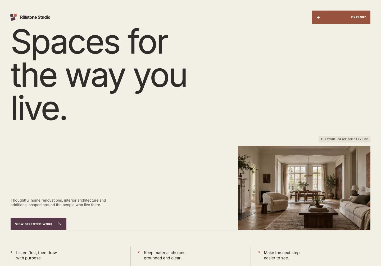 Rillstone Studio / work and team